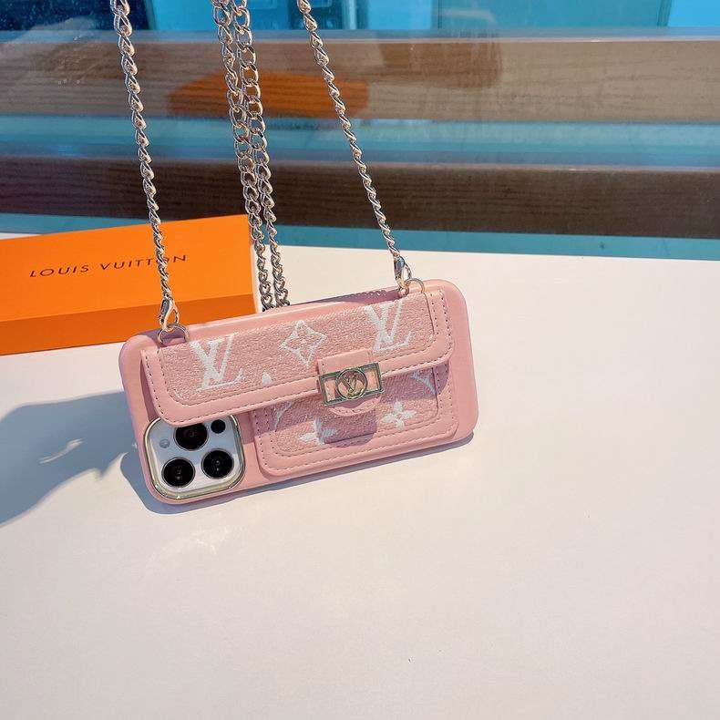 Pink Soft Canvas Crossbody Case I Pro Max for 13pro