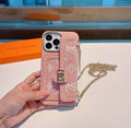 Pink Soft Canvas Crossbody Case I Pro Max for 12pro-max