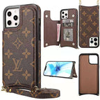 LV iPhone 13 Pro Max Case Monogram Leather For 11 12 13 14 Pro Max Series