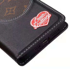 LV iPhone Wallet Case Brown Black Leather iPhone X 11 12 13 14 15 16 Pro Max Plus