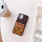 Monogram Leather Phone Case For I Pro Max for 11-pro
