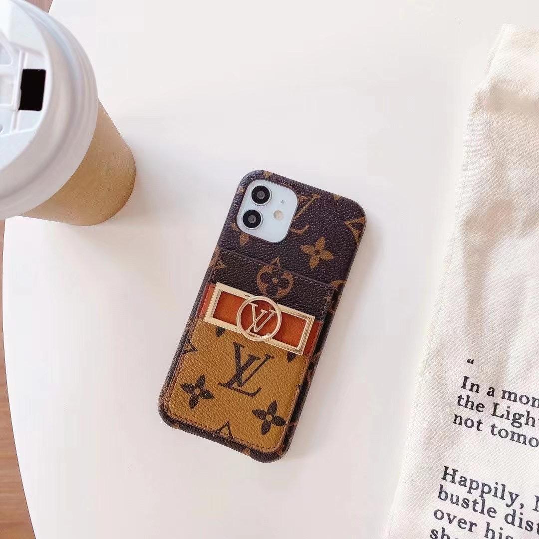 Monogram Leather Phone Case For I Pro Max for 11-pro