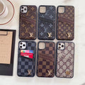 Duel Card Slot Leather Back Cover Case I Pro Max Plus for 11