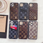 Duel Card Slot Leather Back Cover Case I Pro Max Plus for 11