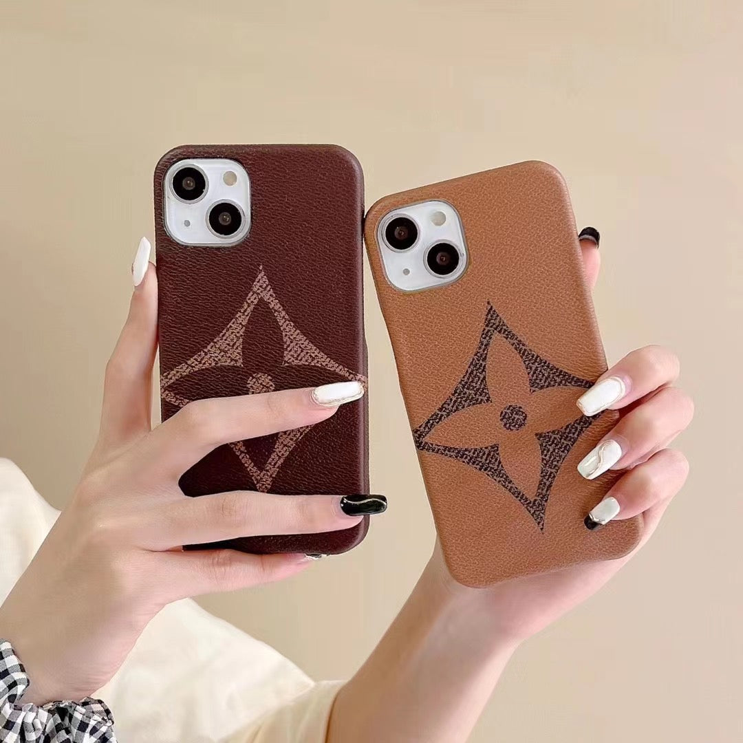 Brown Single Monogram Phone Case For I Pro Max for 12-12-pro