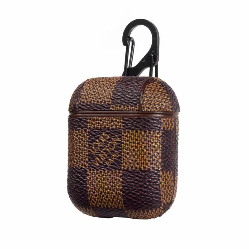 Brown Checkered Designer AirPods Case For 1-2 Gen for 1-or-2