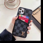 Duel Card Slot Leather Back Cover Case I Pro Max Plus for 11