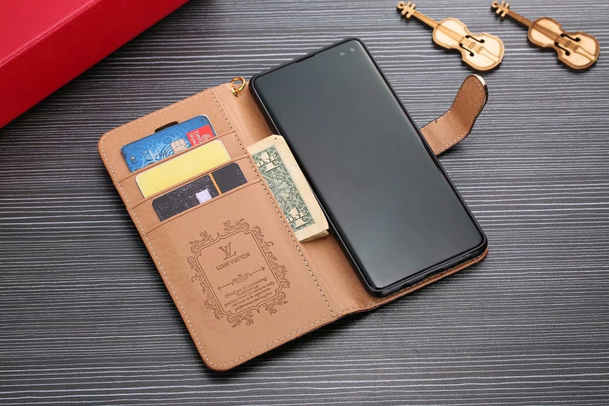 LV Monogram Leather Phone Case For Samsung Galaxy S22 23 24 25 Ultra Plus for s23