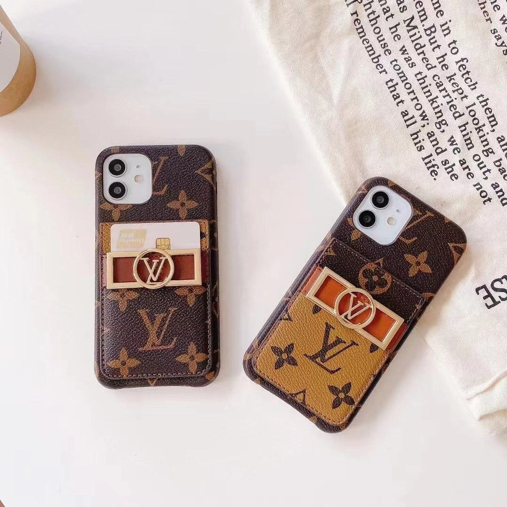 Monogram Leather Phone Case For I Pro Max for 11-pro