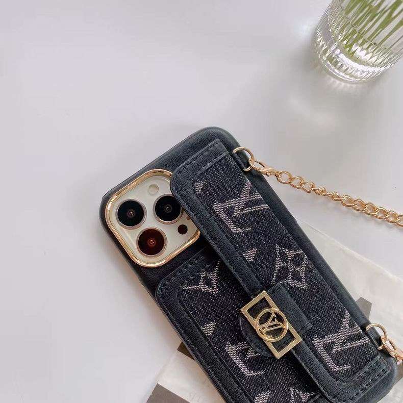 Black Denim Designer iPhone Case For 11 12 13 Pro Max Series for 13-pro-max