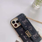 Black Denim Designer iPhone Case For 11 12 13 Pro Max Series for 13-pro-max