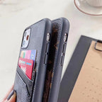 Duel Card Slot Leather Back Cover Case I Pro Max Plus for 11-pro