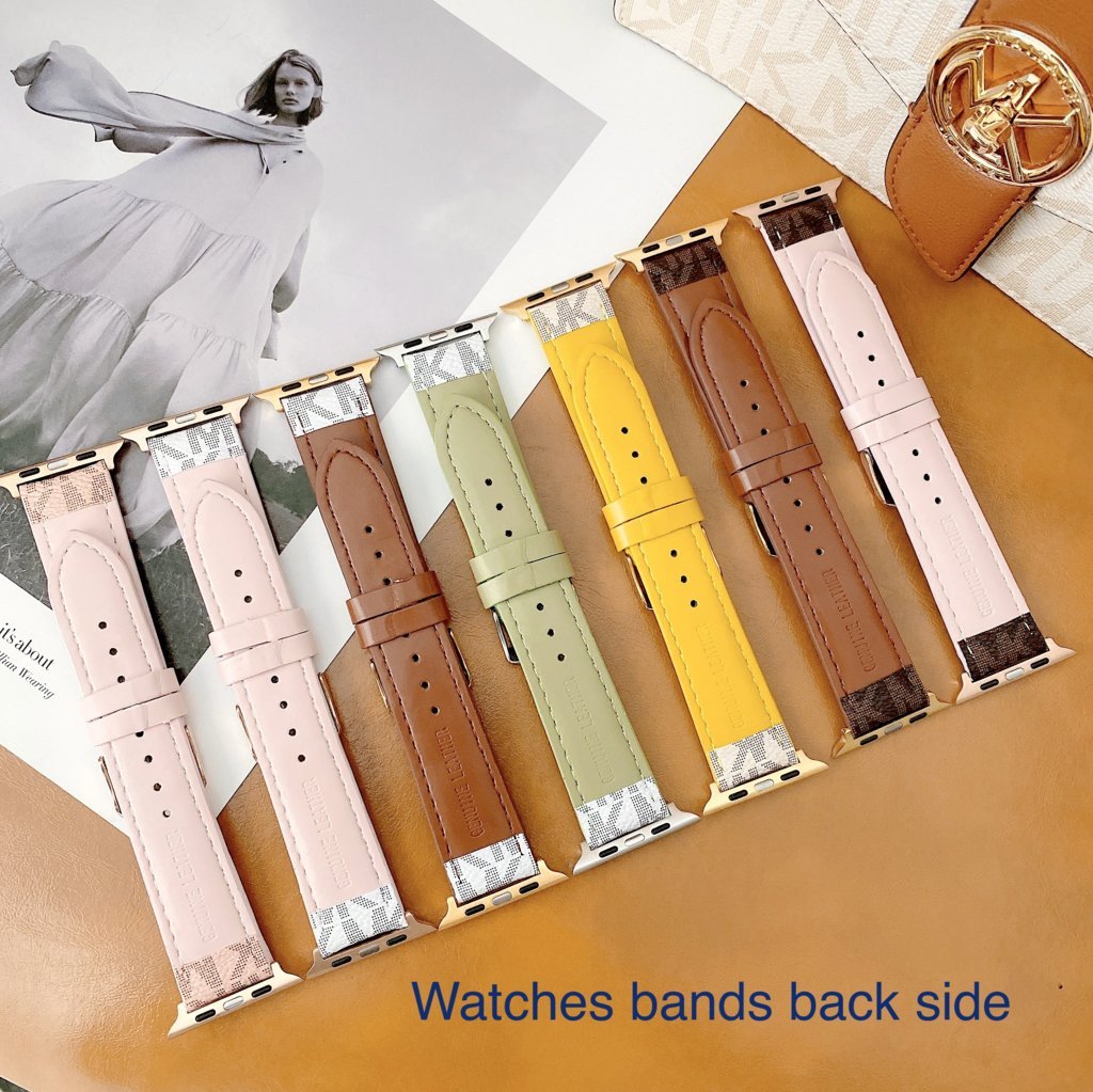 Michael Kors Apple Watch Strap for white-brown-keeper