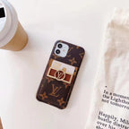 Monogram Leather Phone Case For I Pro Max for 11