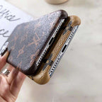 Classic Style Leather Back Cover Case iPhone X Xs Xsmax 11 12 13 14 15 16 Pro Max Plus for 11-pro