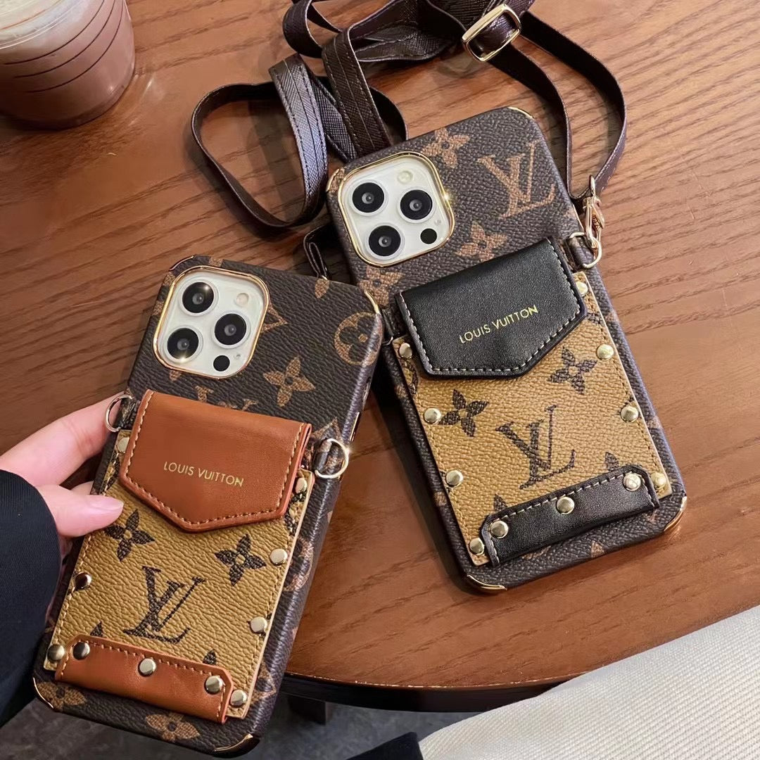 LV Crossbody Phone Case Card Holder Wallet For I Pro Max Plus for 11