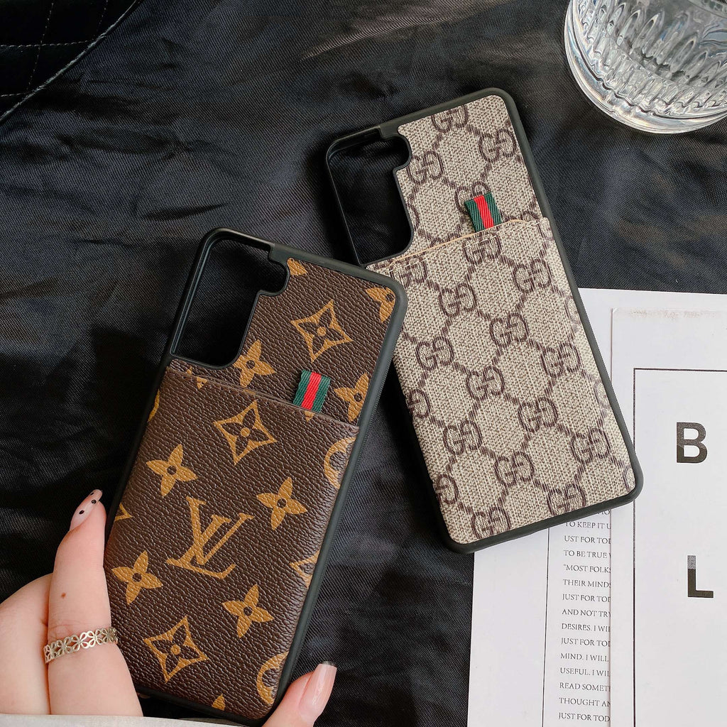 Fashion Leather Samsung Designer Phone Case For S 20 21 22 Plus Ultra for s20-ultra