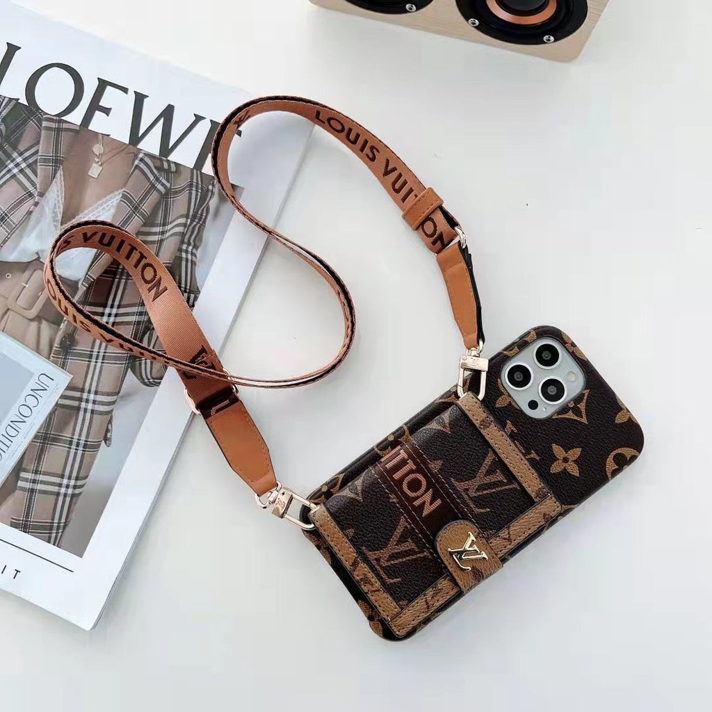 Crossbody Strap Wallet Back Cover Leather Case I Pro Max for 11