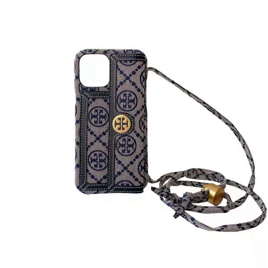 Crossbody Blue Textured Leather Case Cover I Pro Max Plus for 12-pro