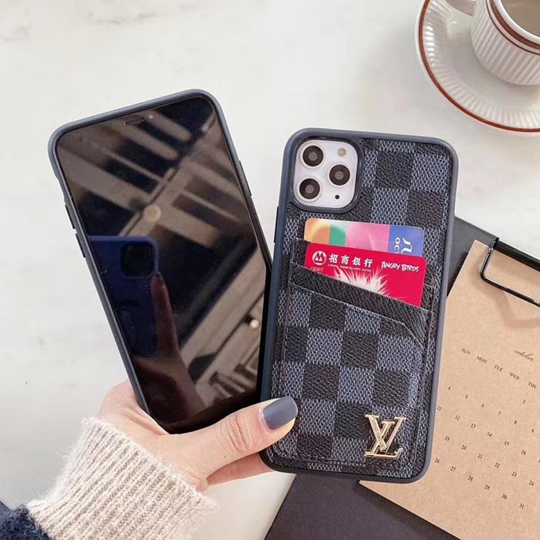Duel Card Slot Leather Back Cover Case I Pro Max Plus for 11