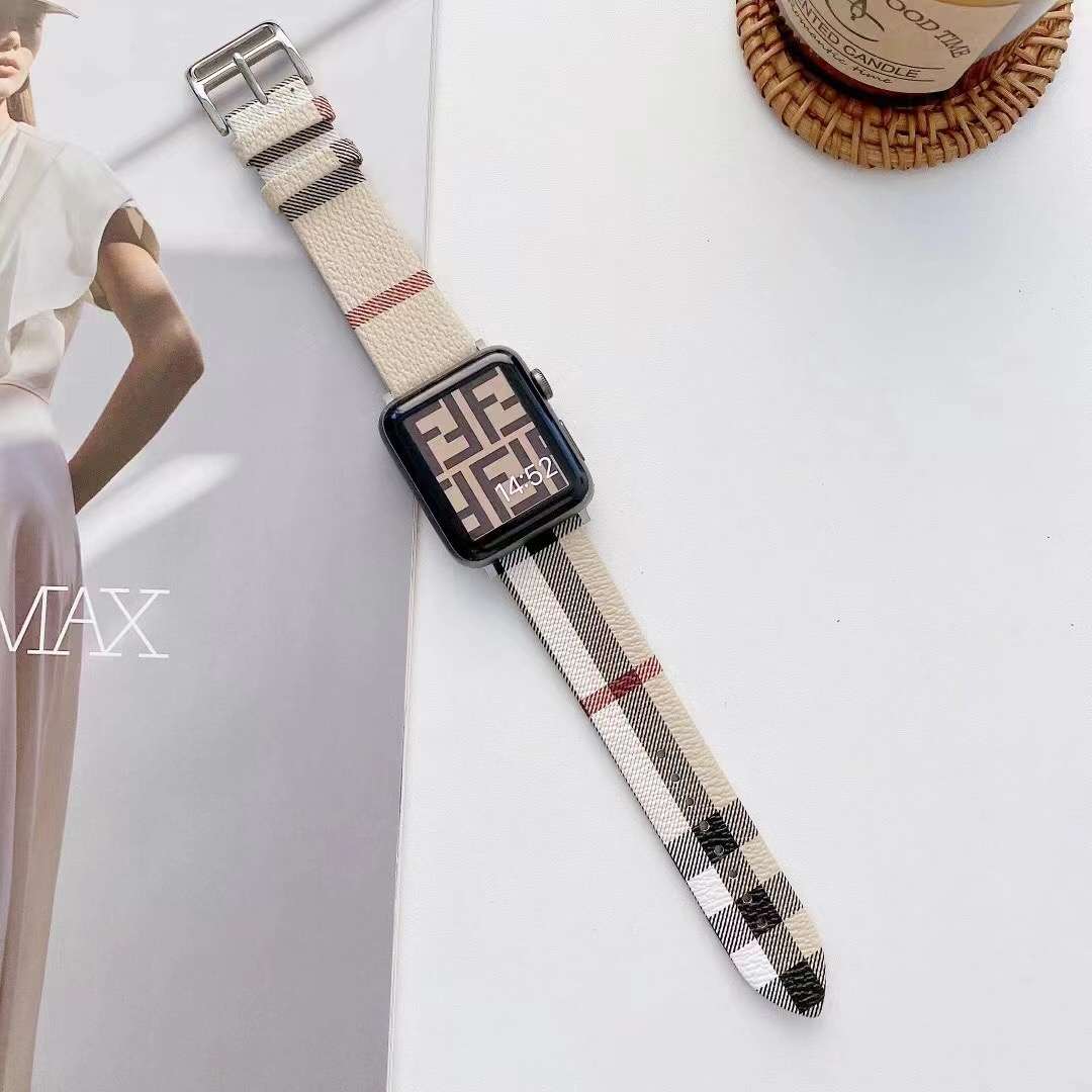 Apple Watch Burberry Band Stripes Design for 38mm-40mm-41mm