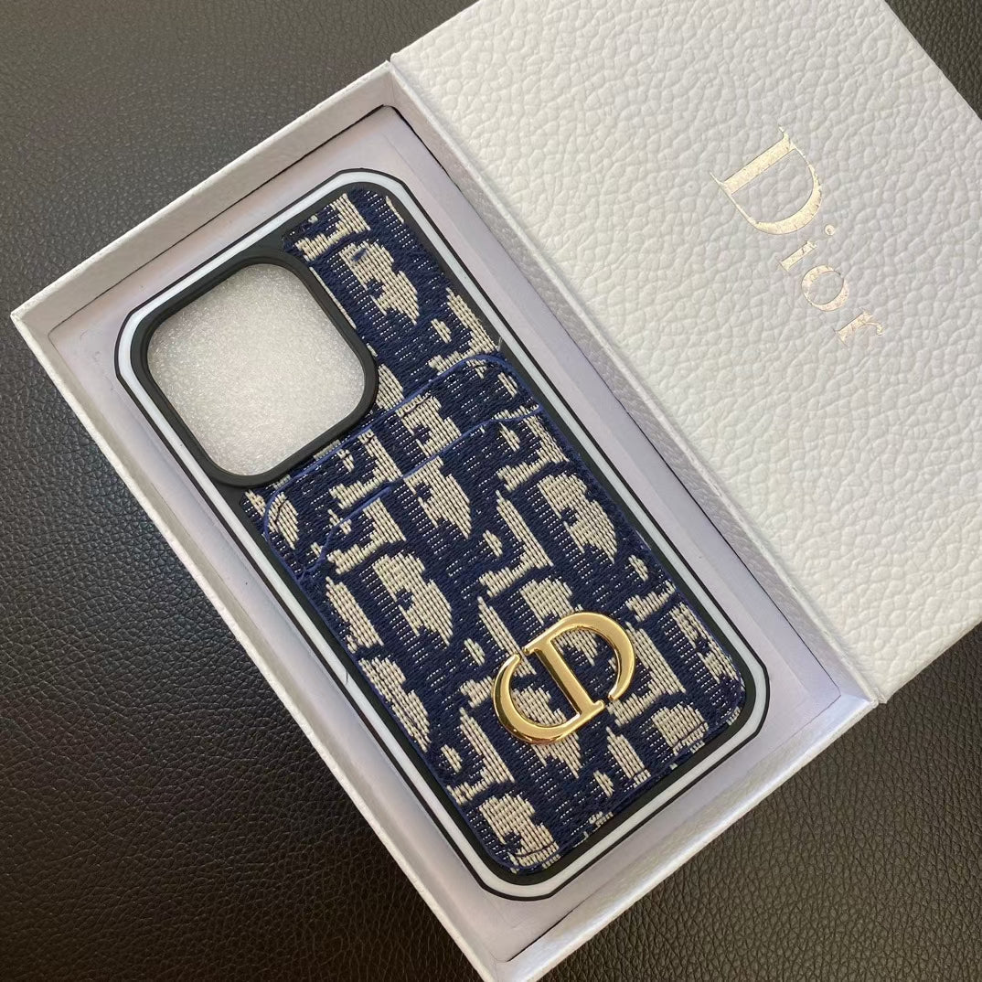 Dior iPhone Case Card Holder For 11 12 13 14 15 16 Pro Max Plus Series for 11-pro