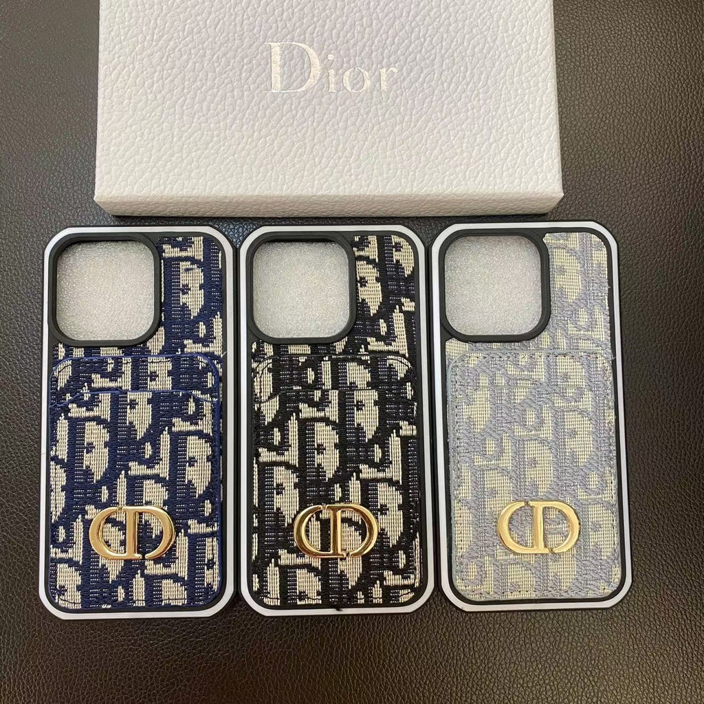 Dior iPhone Case Card Holder For 11 12 13 14 15 16 Pro Max Plus Series for 11-pro
