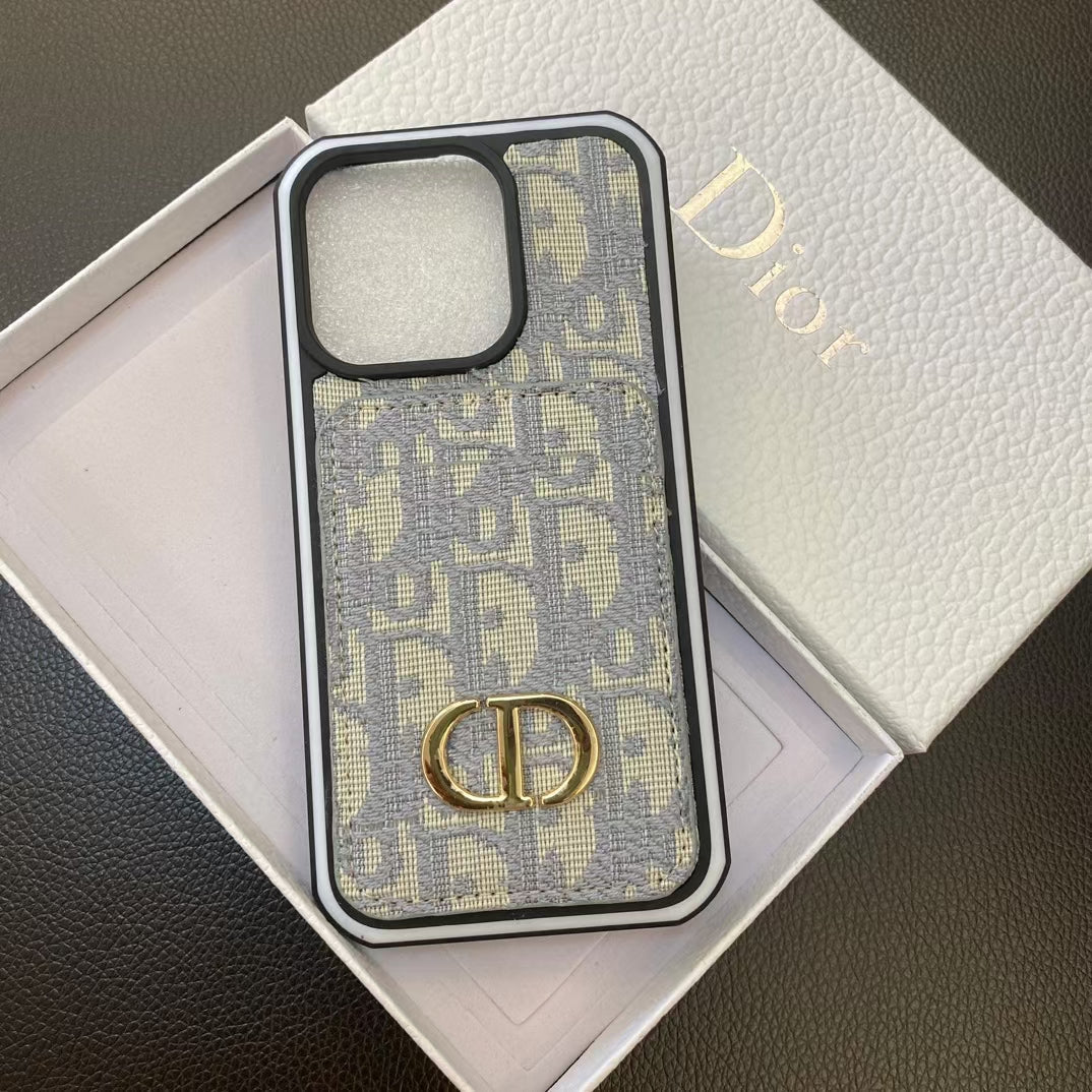 Dior iPhone Case Card Holder For 11 12 13 14 15 16 Pro Max Plus Series for 11-pro-max