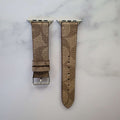 Coach Apple Watch Band Beige Leather