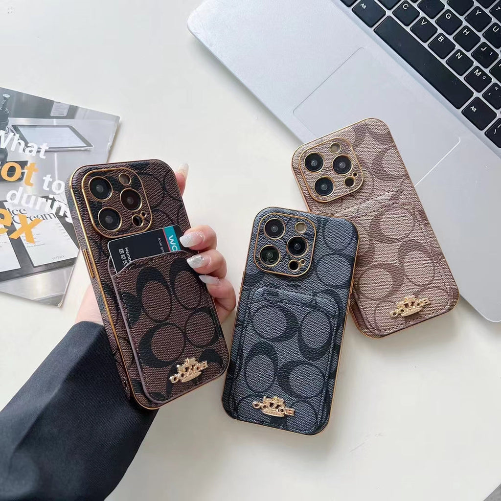 Luxury Coach Phone Case Card Slot For I Pro Max Plus for 11