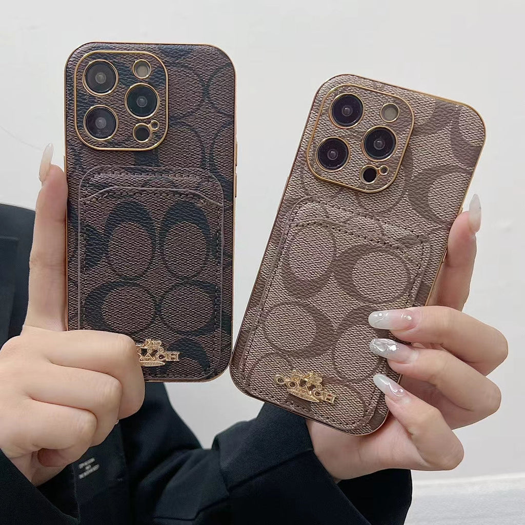 Luxury Coach Phone Case Card Slot For I Pro Max Plus for 12