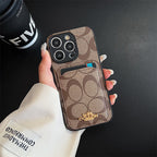 Luxury Coach Phone Case Card Slot For I Pro Max Plus for 12-pro