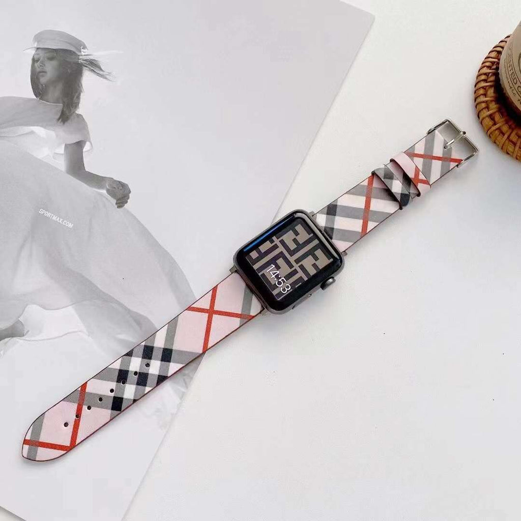 Designer Apple Watch Band Fashion Leather Style for 38mm