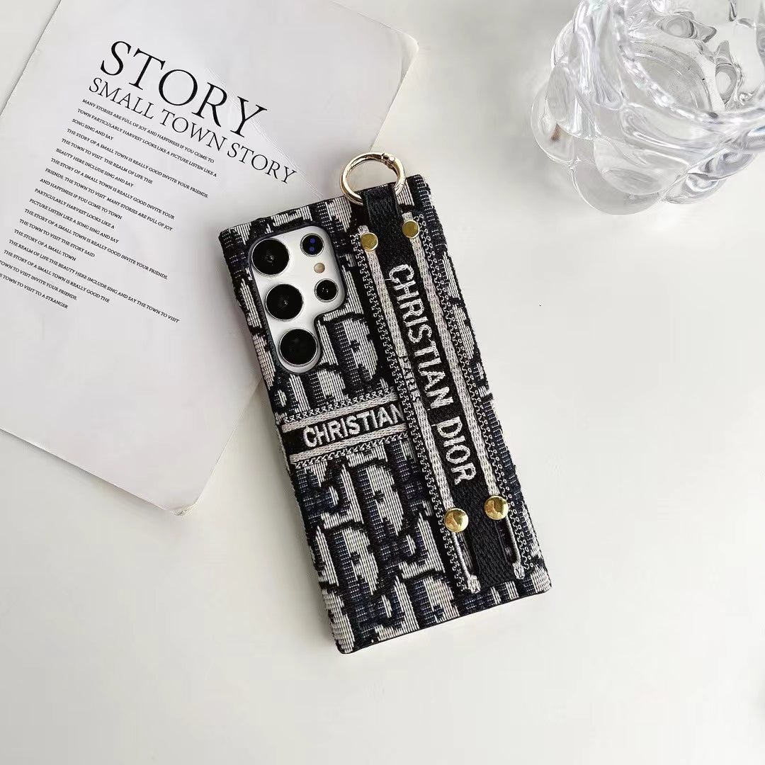 Dior Phone Case Samsung Galaxy Hand Strap S22 23 24 25 26 Ultra Plus for s22-plus