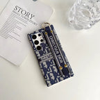 Dior Phone Case Samsung Galaxy Hand Strap S22 23 24 25 26 Ultra Plus for s22-plus