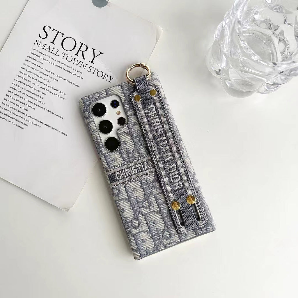 Dior Phone Case Samsung Galaxy Hand Strap S22 23 24 25 26 Ultra Plus for s22-ultra