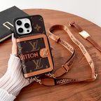 LV Zipped Wallet Phone Case Crossbody For 12-16 Pro Max Plus for 12-pro