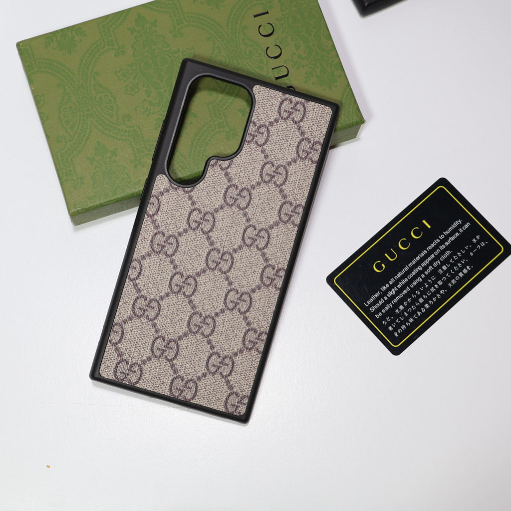 Gucci Samsung Galaxy Phone Case Card Slot For S22 23 24 25 26 Ultra Plus Series for s22-ultra