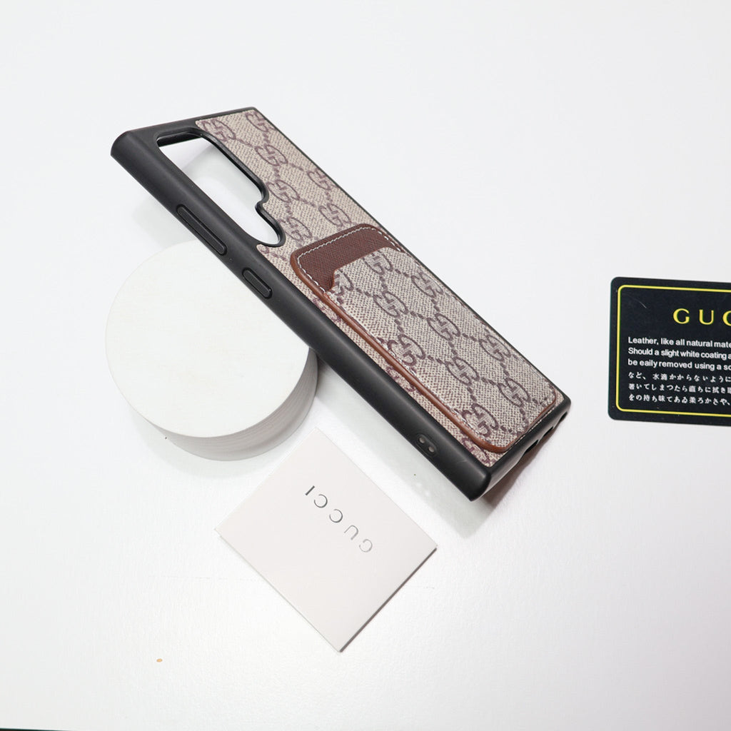 Gucci Samsung Galaxy Phone Case Card Slot For S22 23 24 25 26 Ultra Plus Series for s23