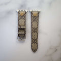 Luxury Apple Watch Band Gucci Canvas Leather for 42mm-44mm-45mm