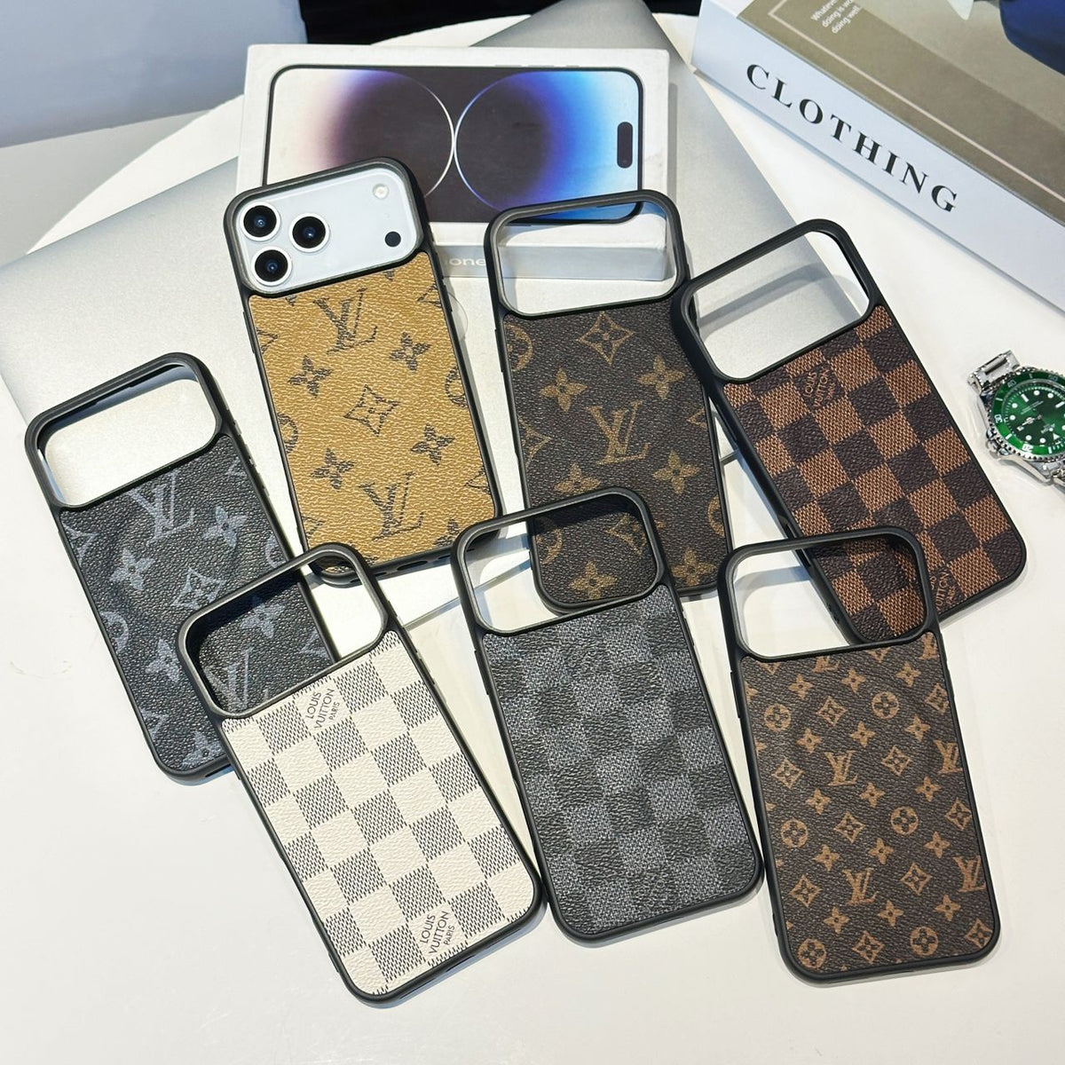 iPhone 17 Series MagSafe Phone Case LV Style
