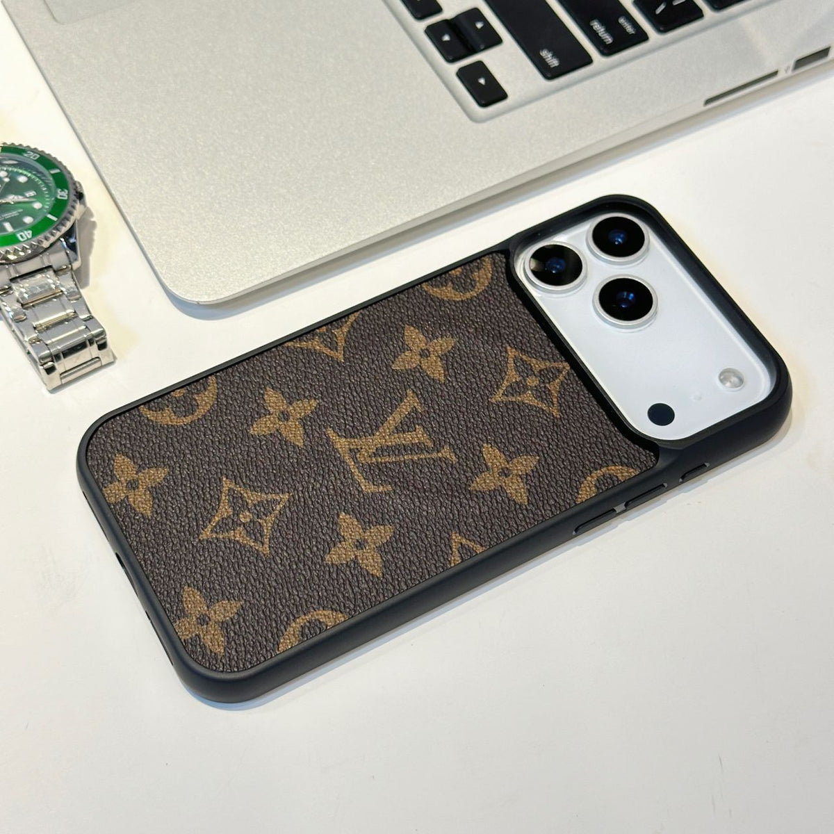 iPhone 17 Series MagSafe Phone Case LV Style