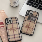 iPhone Case Burberry Style For 12 13 14 15 16 Pro Max Series