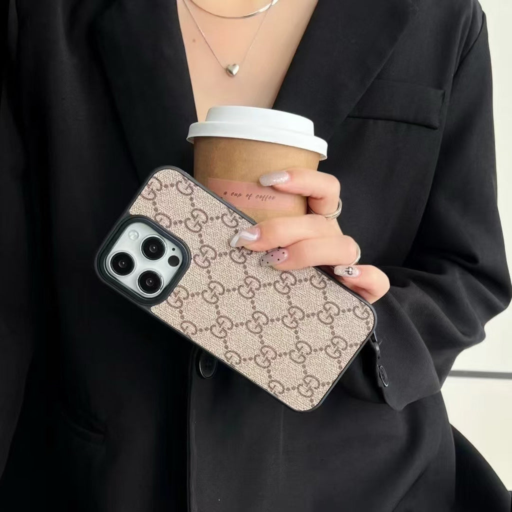 Classic iPhone Case LV Style For 12 13 14 15 16 Pro Max Series for 12-pro
