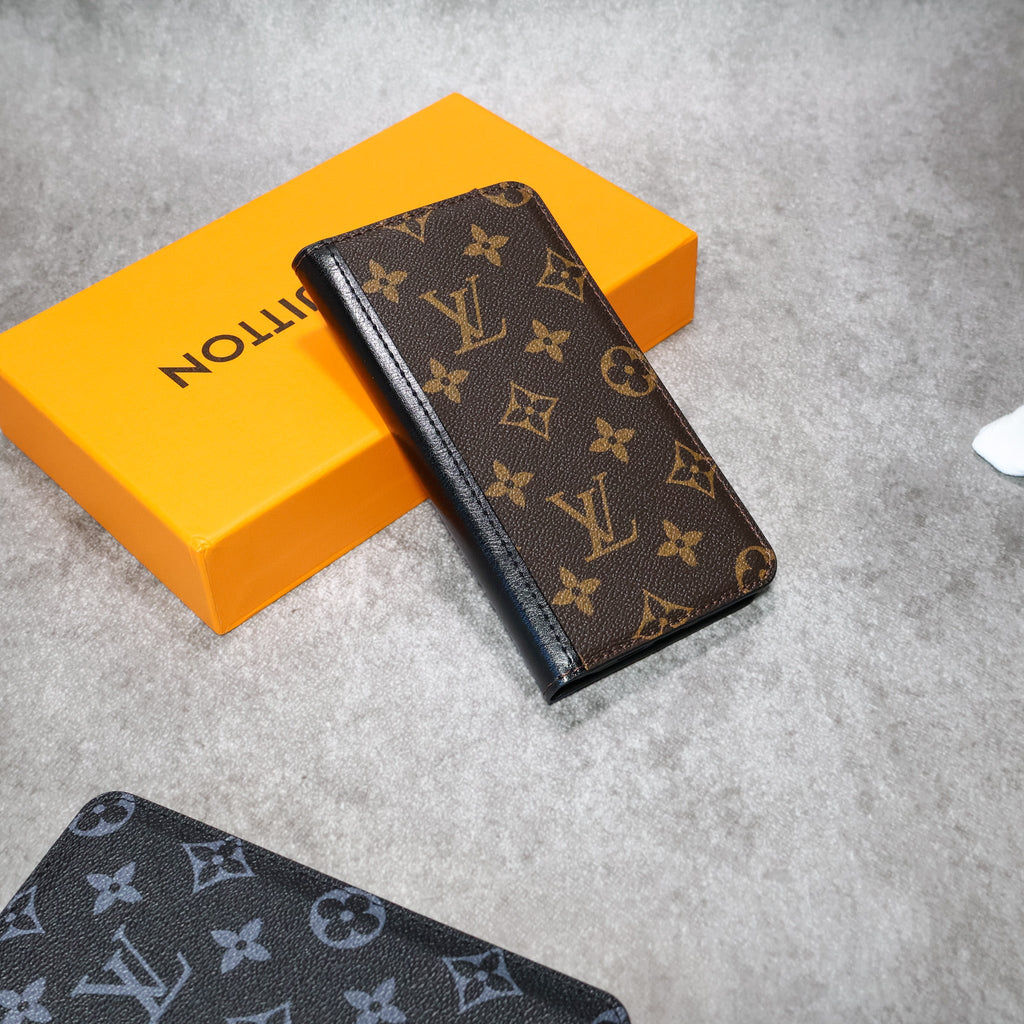 iPhone Wallet Case LV Leather For 12-17 / Pro / Pro Max / Plus for 13