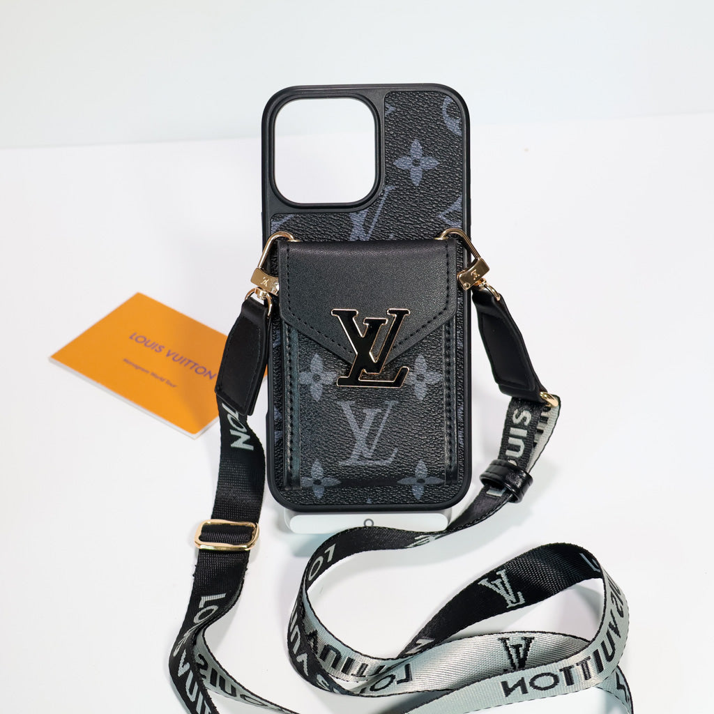 iPhone LV Case Wallet For 12-16 / Pro / Pro Max / Plus / – Crossbody for 12-pro