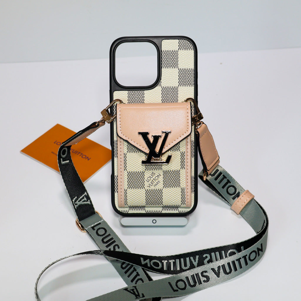 iPhone LV Case Wallet For 12-16 / Pro / Pro Max / Plus / – Crossbody for 12-pro-max