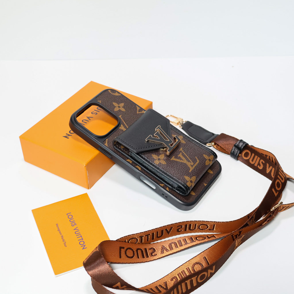 iPhone LV Case Wallet For 12-16 / Pro / Pro Max / Plus / – Crossbody