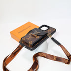 iPhone LV Case Wallet For 12-16 / Pro / Pro Max / Plus / – Crossbody for 12-pro