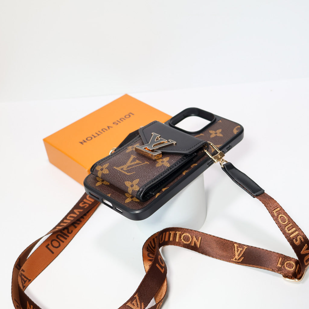 iPhone LV Case Wallet For 12-16 / Pro / Pro Max / Plus / – Crossbody for 12-pro